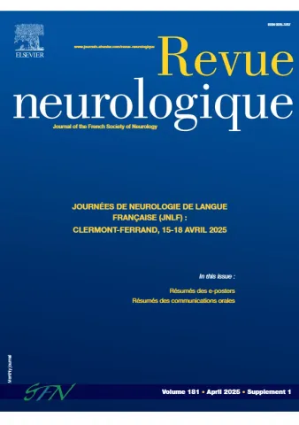 JNLF_2025_Hors Série_Revue-neurologique